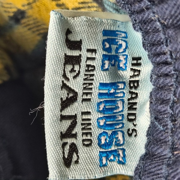 Habands Ice House Jeans Mens 36X30 M Flannel Lined Navy Blue Straight Fit Pants - Picture 11 of 16